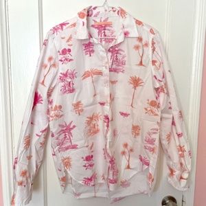 Vilagallo Safari Palm Button Up Shirt